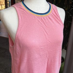 🏖️Splendid x Gray Malin Linen Knit Tank Top pink size small